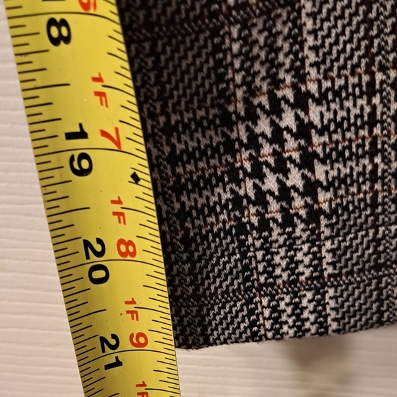 Black Herringbone Trousers Stove Pipe Legs - Picture 7 of 13